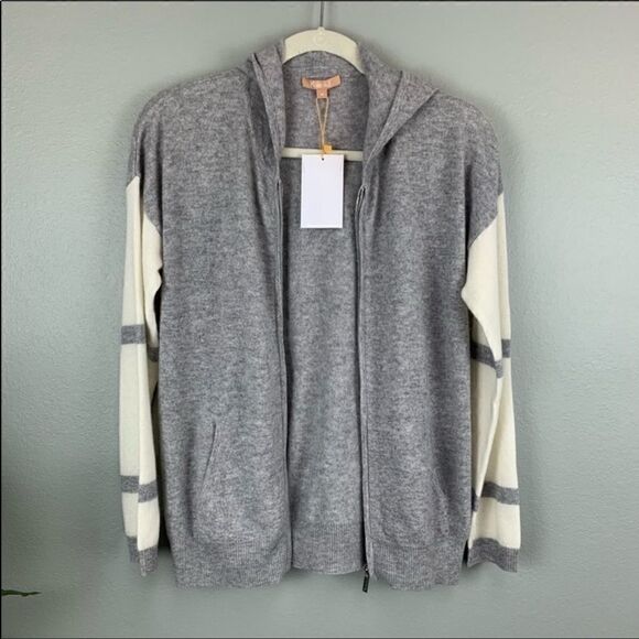100% Cashmere Kier & J Full Zip Sweater - Picture 3 of 7